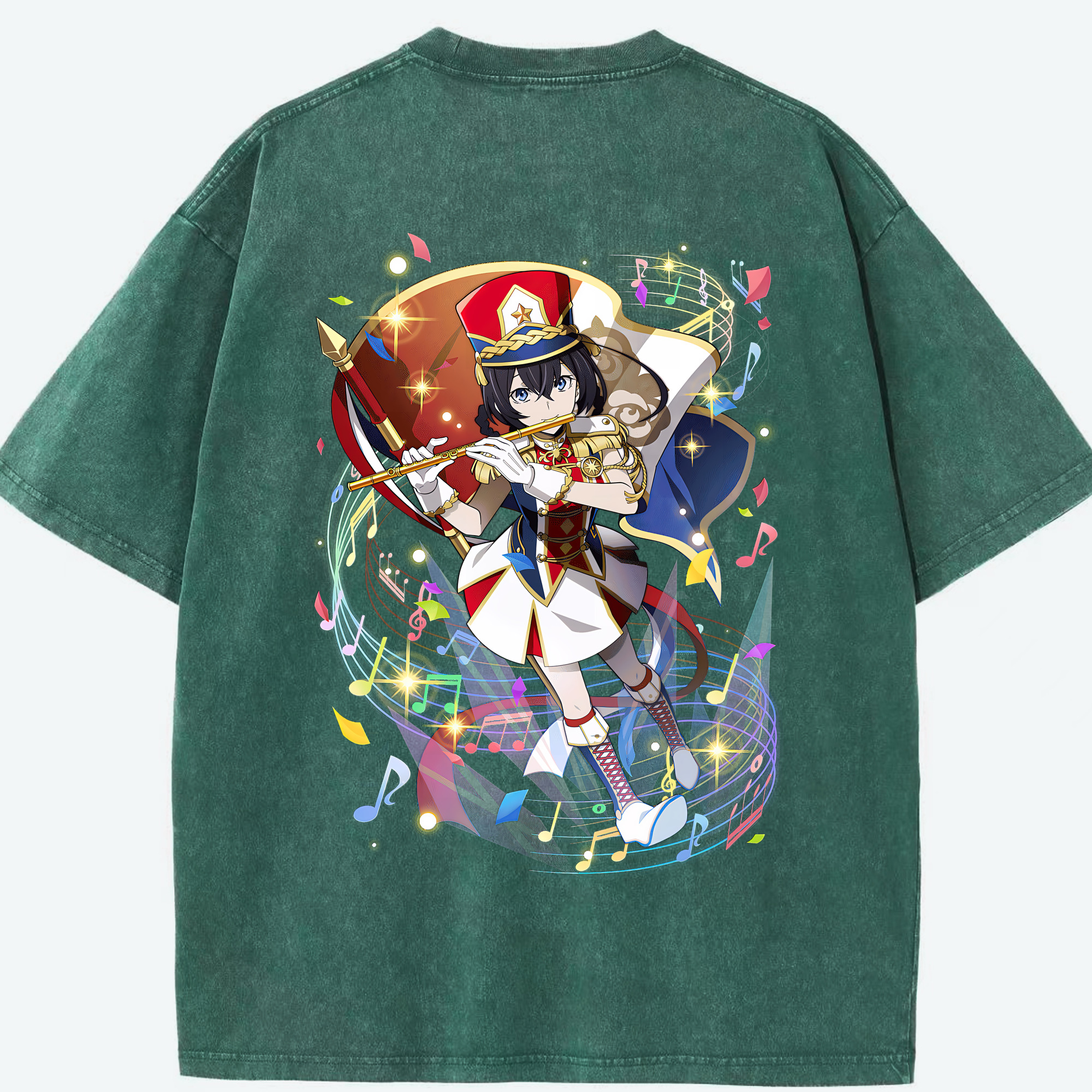 （画像用） 文豪ストレイドッグス Bungo Stray Dogs 綿100% ヴィンテージ風 半袖Tシャツ（背面プリント）